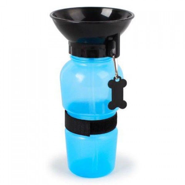 Бутылка поилка для животных Pet Bottle 500 мл с тарелкой, поилка для собак