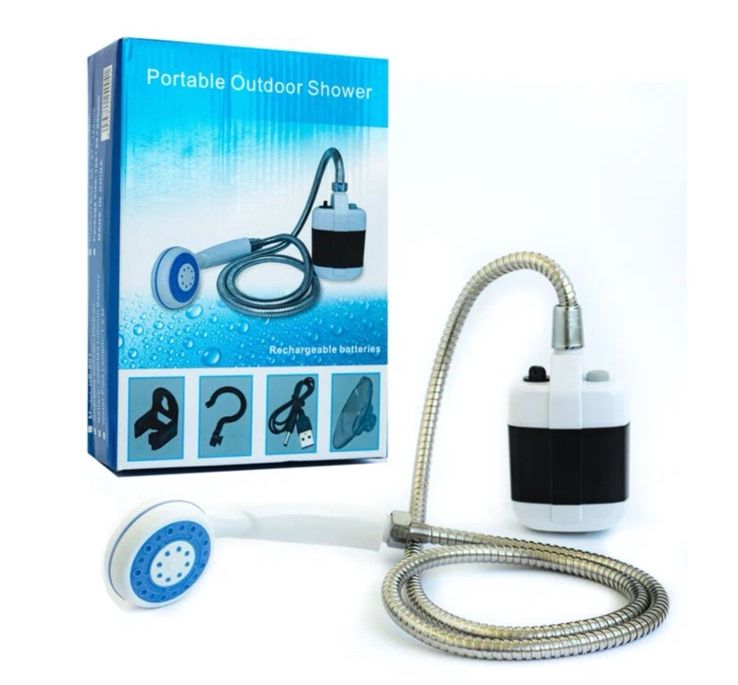Душ портативный кемпинговый Gotel Q16H Outdoor Shower на 20 л с помпой от аккумулятора 2200 mah, Туристический переносной душ с насосом