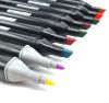 Большой Портативный Набор двусторонних маркеров, Sketch Marker, 204 цвета в сумке-чехле, Художественные маркеры для рисования и скетчинга на бумаге, Универсальные фломастеры разноцветные, Подарок художнику
