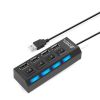 USB Хаб на 4 порта с выключателями, Разветвитель на 4 порта, USB Hub