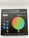 Универсальная Светодиодная круглая LED лампа Camera light GS-450 RGB с держателем-фиксатором для фото и видеосъемки,  предметной съемки, дополнительного освещения, цветная с пультом, для фотографов, блогеров, салонов красоты