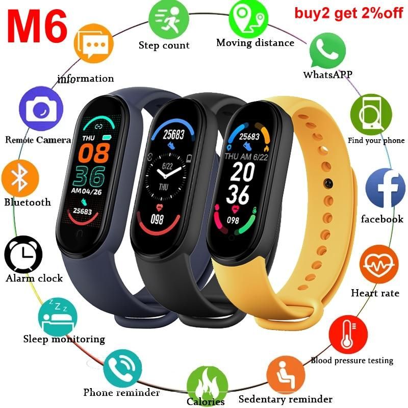 Фитнес браслет Xiaomi Mi Smart Band M6, шагомер, трекер,