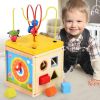 Деревянная игрушка Kabi бокс для изучения геометрических фигурок с 3х лет, развивает у ребенка внимание, мелкую моторику рук, координацию движений, мышление и способствует эмоциональному благополучию