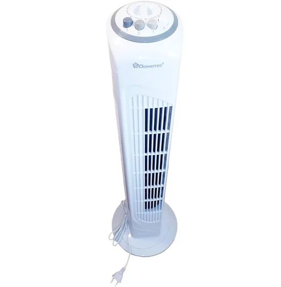 Бесшумный Напольный Вентилятор DOMOTEC MS-1627 White TOWER FAN с таймером отключения, 3 режима скорости, колонный эффективный вентилятор для дома и офиса