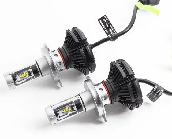Комплект светодиодные LED лампы X3-H7 для автомобиля HeadLight 50Вт с активным охлаждением 8000K/6000Lm, автомобильные лед лампы