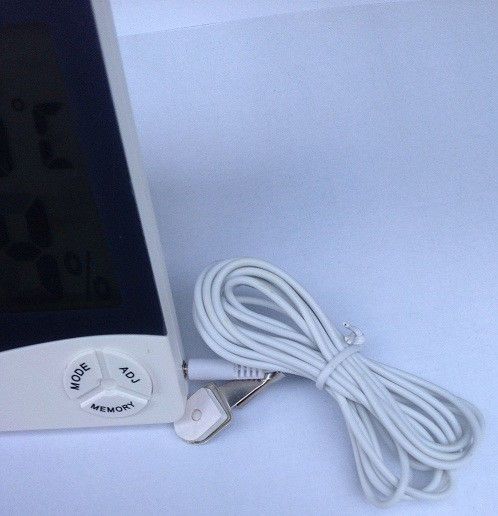 Термометр-гигрометр HTC-2 +часы, календарь, наружный датчик температуры