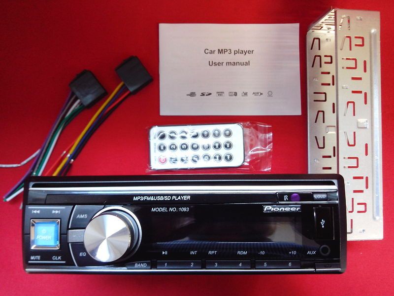 Автомагнитола 1093 usb mp3, акустика в машину