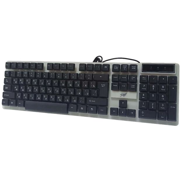 Клавиатуры KT-7300 / K-7300 С Подсветкой RGB, геймерская проводная USB яркая удобная функциональная игровая клавиатура ENG/RUS для ПК,для компютера для игр и для повседневной работы на русском