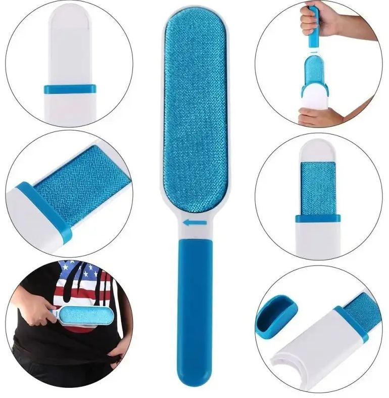 Компактная Двусторонняя Щетка для удаления шерсти Reusable Pet Fur Remover With Self Cleaning Base самоочищающаяся,Многоразовое средство для удаления шерсти домашних животных, комплект щеток