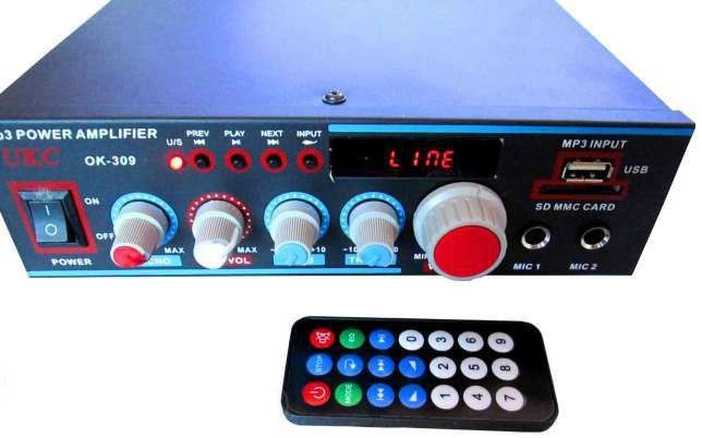 Усилитель UKC OK-309 + караоке, усилитель звука