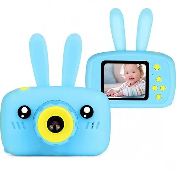 Цифровой детский фотоаппарат Baby Camera ET013 Rabbit с автофокусом, детская камера для фото, Детская фотокамера с ударопрочным корпусом от usb