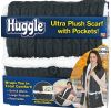 Зимняя безрукавка шарф с карманами Hugle Scarf двухсторонняя, Жилетка - Плед