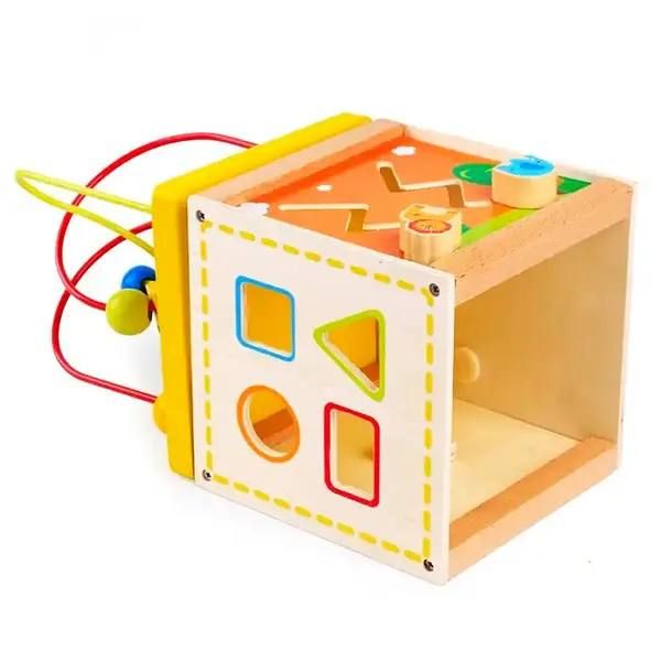 Деревянная игрушка Kabi бокс для изучения геометрических фигурок с 3х лет, развивает у ребенка внимание, мелкую моторику рук, координацию движений, мышление и способствует эмоциональному благополучию