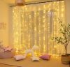 Светодиодная гирлянда штора водопад теплый белый 3M*2M 200 led WW-9 на медной проволоке