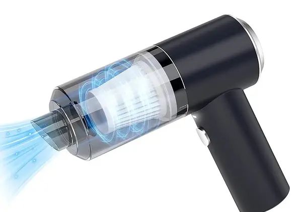 Автомобильный беспроводной портативный пылесос 2 в 1 Vacuum Cleaner компактный с насадками