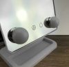 Настольное сенсорное портативное зеркало Cosmetie mirror 360 Rotation Angel с светодиодной подсветкой для макияжа с подставкой органайзером для косметических средств, регулируемое вращение на 180°
