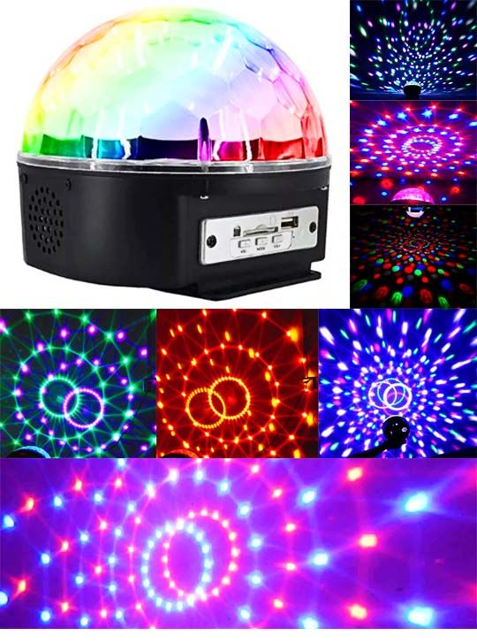 Светомузыка диско шар Music Ball MP3 с Bluetooth, USB, динамиками и пультом