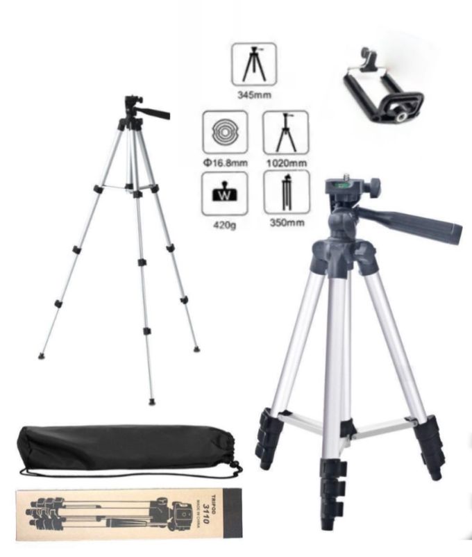 Телескопический штатив для фотоаппарата TRIPOD 3110 для камеры, телефона, трипод, тринога для фотоаппарата 360°