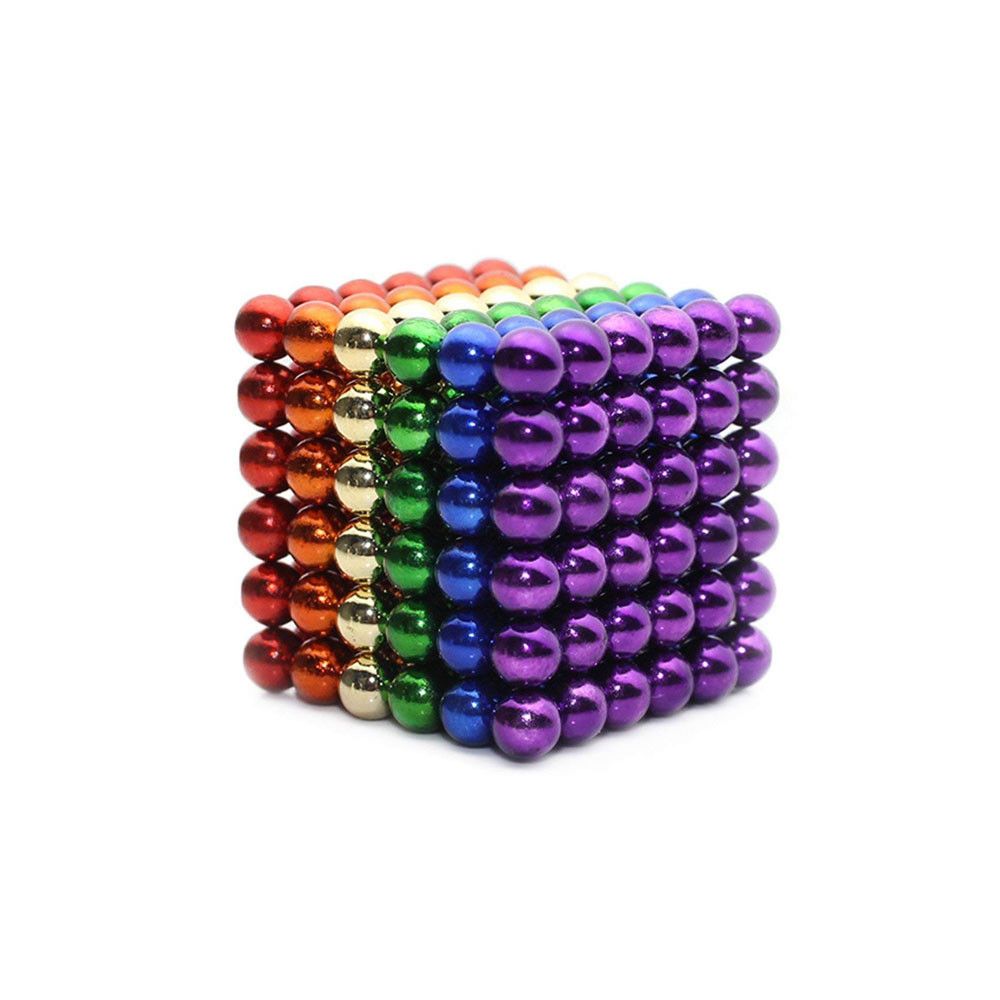 Цветной Нео Куб магнитный конструктор-головоломка Neocube 216 шариков, разноцветный 5мм