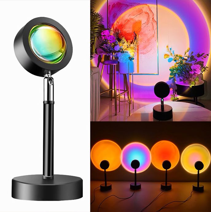 Проекционная лампа SUNSET с эффектом заката, Светодиодная лампа проектор заката солнца Sunset Lamp Q07