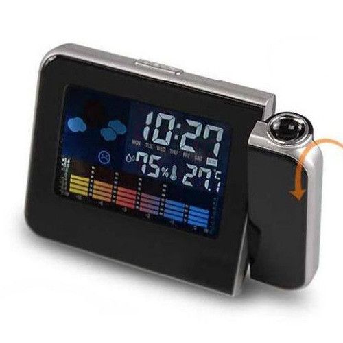 Часы метеостанция с проектором времени жидкокристаллические TABLE CLOCK. Проектор часы 8190