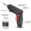 Универсальный компактный Шуруповерт аккумуляторный с насадками 47 в 1 USB в чемодане, портативный мини-шуруповерт в компактном пластиковом кейсе, Аккумуляторная отвертка поворотная на 90°,трансформер и набор инструментов,Мини электроотвертка