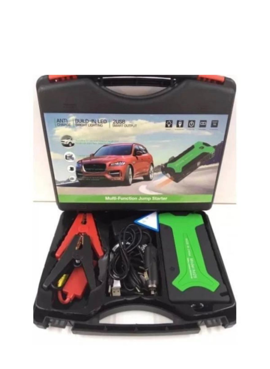 Многофункциональное Пусковое и зарядное устройство для автомобиля  JUMP STARTER 15B, Пускозарядное устройство, компакный прибор для запуска двигателя и зарядки  электронных устройств с USB-входом