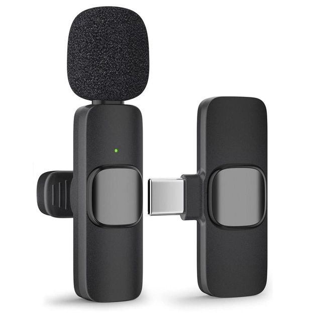 Петличный беспроводной микрофон К8 для смартфона PowerMe Wireless Mic iOS с Type-C, Микрофон петличка на одежду с шумоподавлением