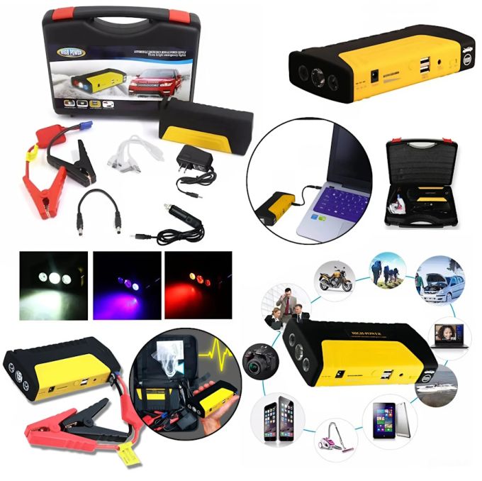 Автомобильное пусковое устройство 12V Jumpstarter TM15 50800 мАч для аккумулятора, пускозарядное устройство для авто
