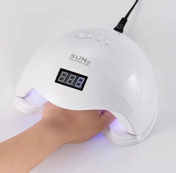 Лампа для ногтей Sun 5 nail lamp FD93-1 48W, Лампа для маникюра, Ультрафиолетовая гибридная LED-лампа для сушки, полимеризации гель-лаков, наращивания ногтей, с отсоединением дна для педикюра