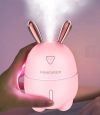 Увлажнитель воздуха и ночник 2в1 Humidifiers Rabbit кролик зайчик Заяц, портативный универсальный стильный милый ультразвуковой Диффузор освежитель с подсветкой, бесшумный распылитель для ароматерапии, аромолампа