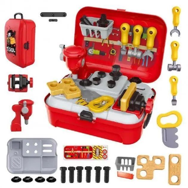 Детский игровой набор инструментов в кейсе 25 предметов Toy Tool Toy, игровой набор для мальчика