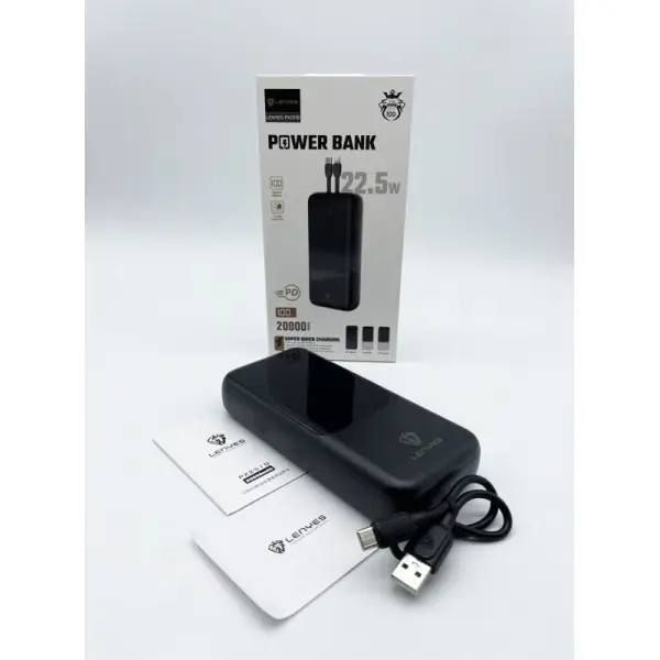 Power bank LENYES PX251D 20000mAh 22.5W+SUPER QUICK CHARGE+PD (реальная емкость), Портативный компактный внешний аккумулятор для зарядки, универсальная мобильная батарея, павербанк, практичное и мощное зарядное устройство с быстрой зарядкой