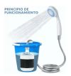 Душ портативный кемпинговый Gotel Q16H Outdoor Shower на 20 л с помпой от аккумулятора 2200 mah, Туристический переносной душ с насосом