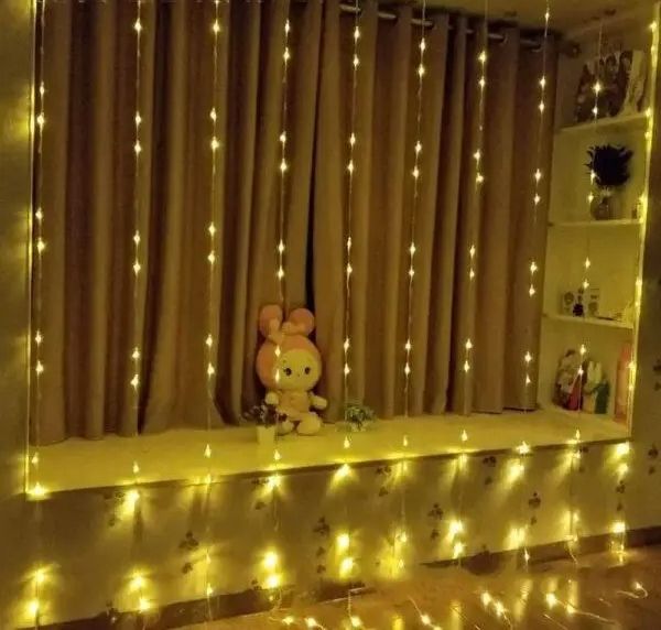 Светодиодная гирлянда штора водопад теплый белый 3M*2M 200 led WW-9 на медной проволоке