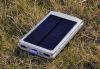 Power Bank 50000 mAh с солнечной батареей и Led панелью silver, Компактное и мощное портативное зарядное устройство, Внешняя батарея для зарядки, внешний аккумулятор, Универсальное устройство, работающее от сети, компьютера и энергии солнца