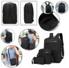 Рюкзак городской 3в1 Backpack 9018 с сумкой и кошельком, 18л, Портфель с сумкой и кошельком 42х33х10см, рюкзак для ноутбука