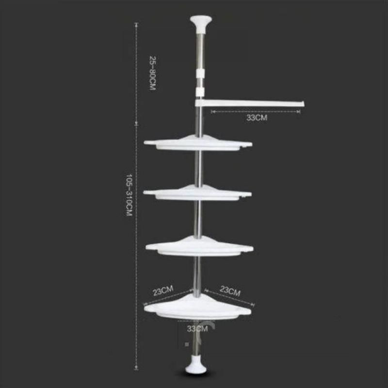 Угловая полка для ванной комнаты Multi Corner Shelf GY-188 белая
