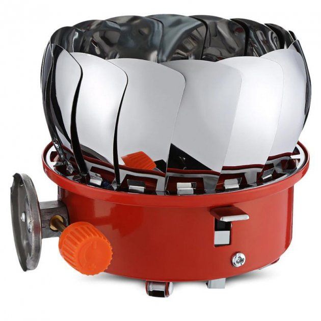 Газовая горелка портативная с ветрозащитой Portable Gas Ballon Stove K-203