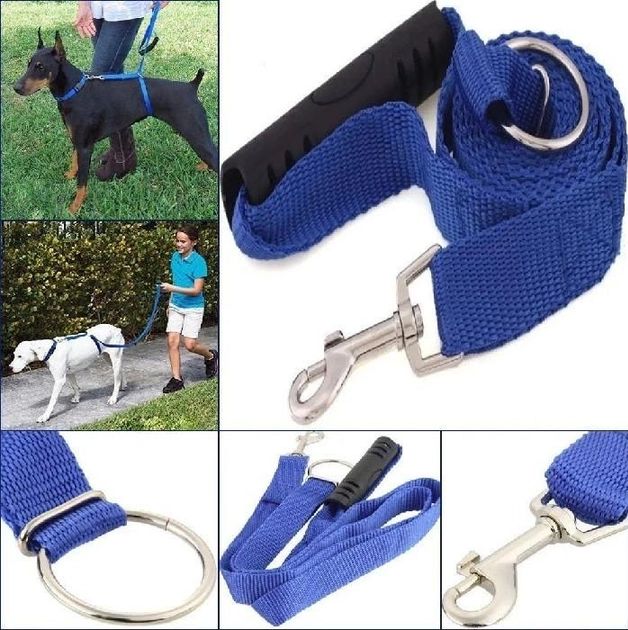Высококачественный плотный прочный Поводок нейлоновый Для Собак The Instant Trainer Leash более 30 кг подходит для любых собачек с удобной резиновой ручкой  1.80 м гуманный поводок для дрессировок  и выгула