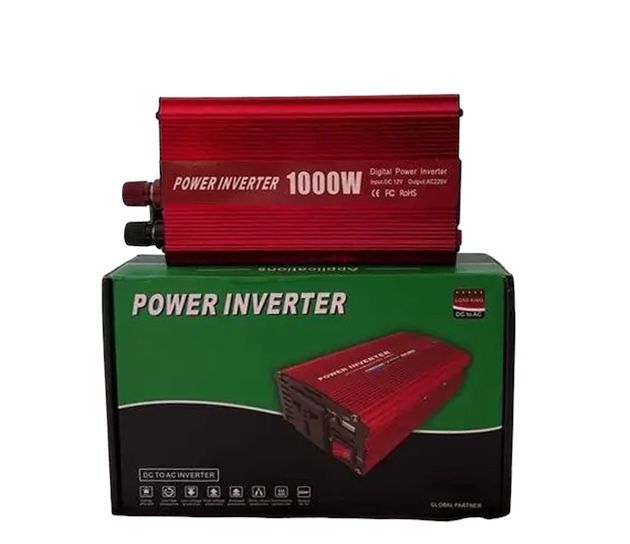 Преобразователь напряжения бесшумный автомобильный инвертор LoadKing 1000W, USB, активное охлаждение 12/220В Red SPR, альтернативное питание приборов, для зарядки и работы: ноутбуков, видеокамер, телефонов, телевизоров, аудио- и видеотехники и тд