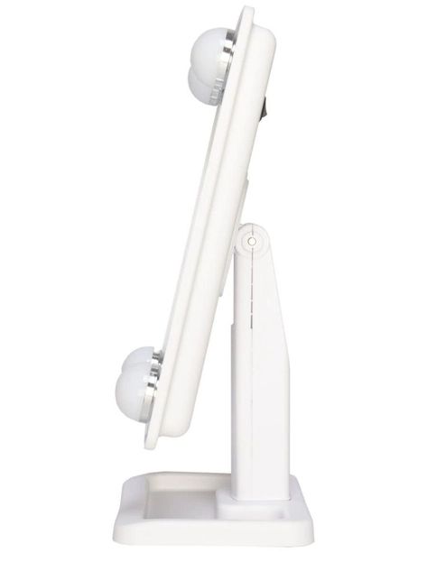 Настольное сенсорное портативное зеркало Cosmetie mirror 360 Rotation Angel с светодиодной подсветкой для макияжа с подставкой органайзером для косметических средств, регулируемое вращение на 180°