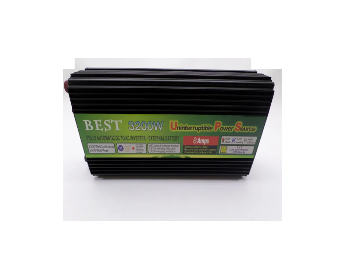 Преобразователь напряжения 3200W 12V-220V инвертор c зарядным от сети 220