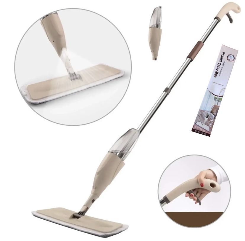 Швабра с распылителем Healthy Spray Mop для сухой и влажной уборки пола 3 в 1, швабра с емкостью для воды