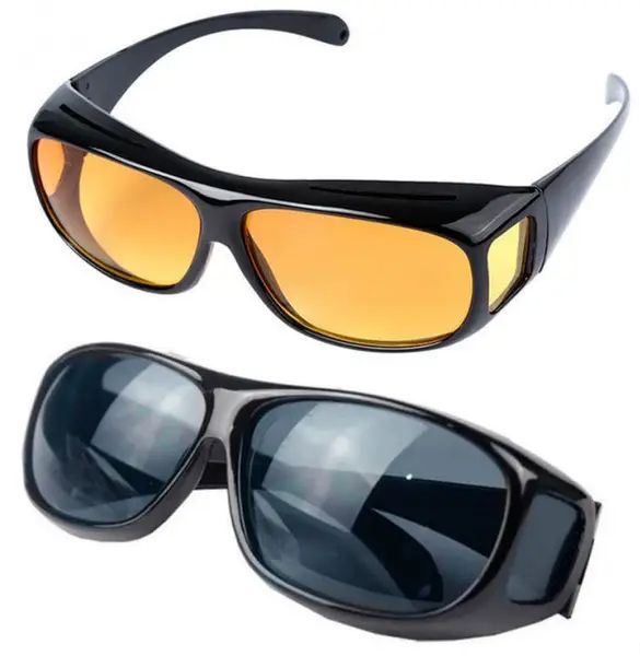 Автомобильные очки антибликовые HD Vision Glasses 2 в 1, очки для водителей день ночь