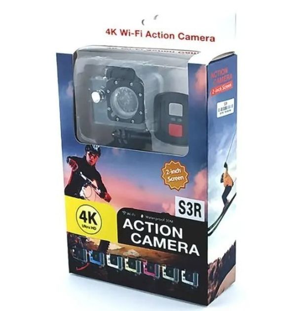 Многофункциональная Экшн камера с пультом S3R remote Wi Fi waterprof 4K DVR SPORT,водонепроницаемая мини-камера с пультом, для съемок в экстремальных условиях: в движении, под водой, во время ударов и тряски