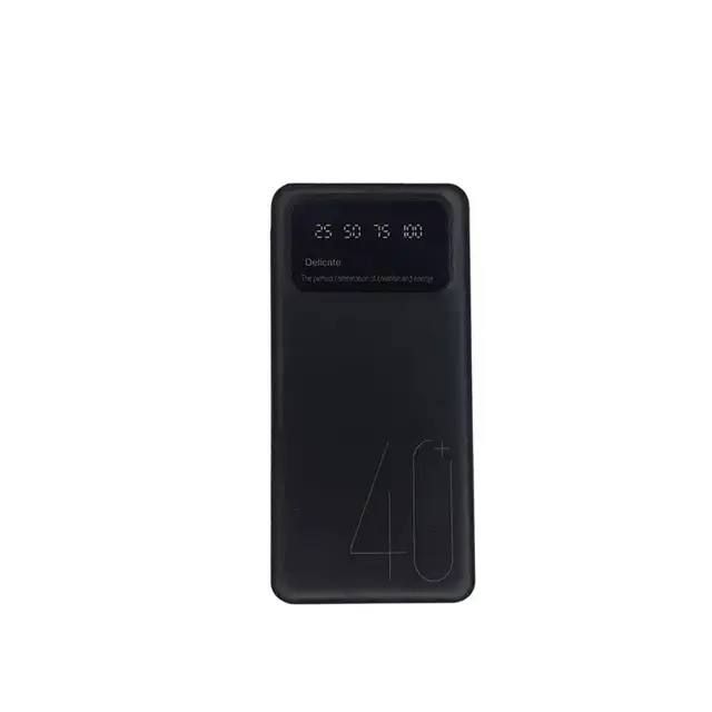 Мощный компактный Power Bank 40000 мАч 5V2A, Зарядное устройство для быстрой зарядки смартфонов, Портативный внешний аккумулятор, Универсальный переносной источник питания, LED индикатор уровня заряда, два USB выхода