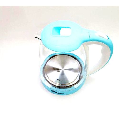 Электрочайник Domotec MS 8214 White + Sky blue стекло