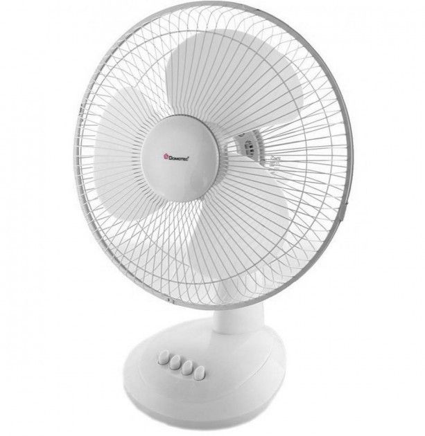 Настольный Мощный Портативный Компактный Вентилятор DOMOTEC MS-1625 White, с двухсторонней защитной решеткой, 3 скоростных режима,электровентилятор бытовой 30W