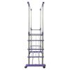 Телескопическая стойка вешалка для одежды Colgador Doble Ajustable 160х80х38см, Телескопическая полка для одежды на 4 полки